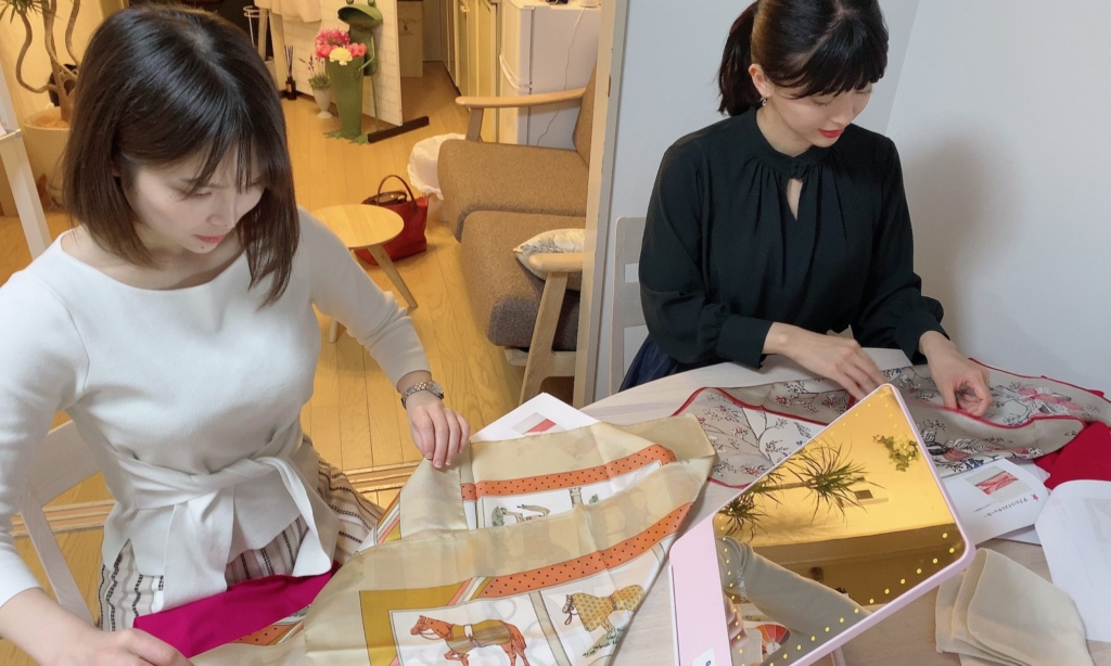 娘たちがパーソナルカラー診断にやってきてくれました。